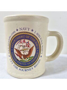U.S. Navy Recruiting Mug Department of the Navy Seal Deja Vu DMC USA Vintage